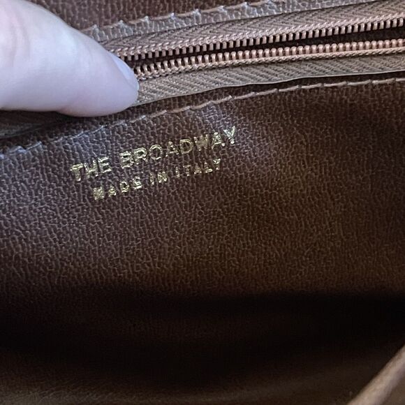 Vintage Made in Italy for The Broadway Leather Shoulder Crossbody Bag - Picture 11 of 11